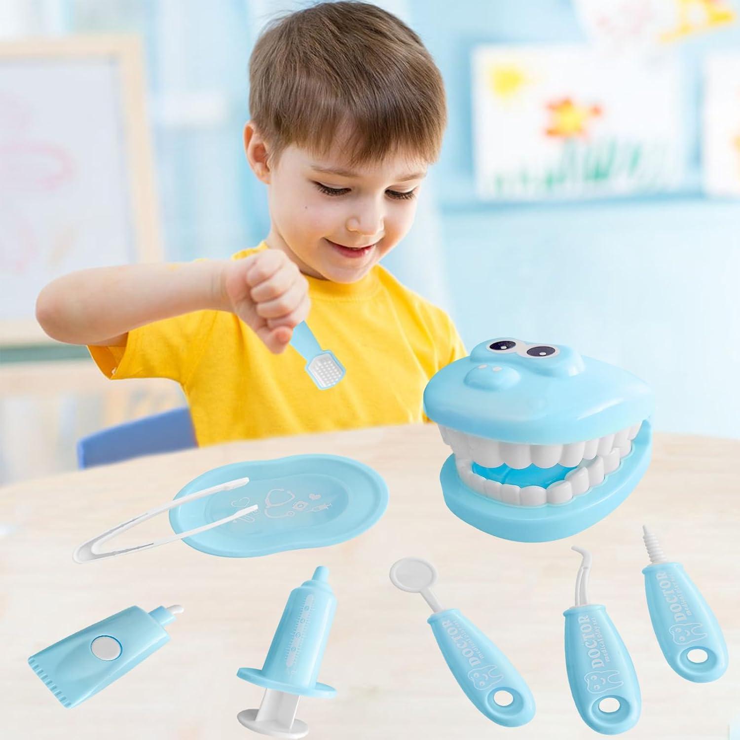 Juego de simulación dental 9 piezas Ceonam - Kit educativo azul