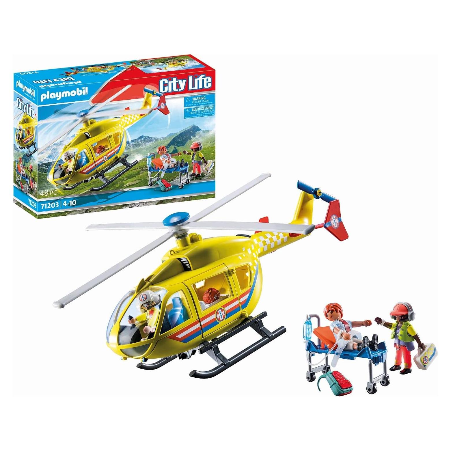Helicóptero Médico Playmobil 71203 con Accesorios