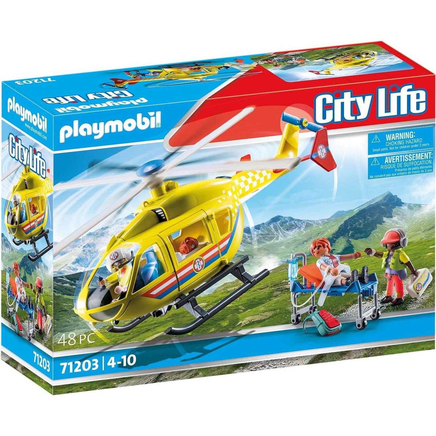 Helicóptero Médico Playmobil 71203 con Accesorios