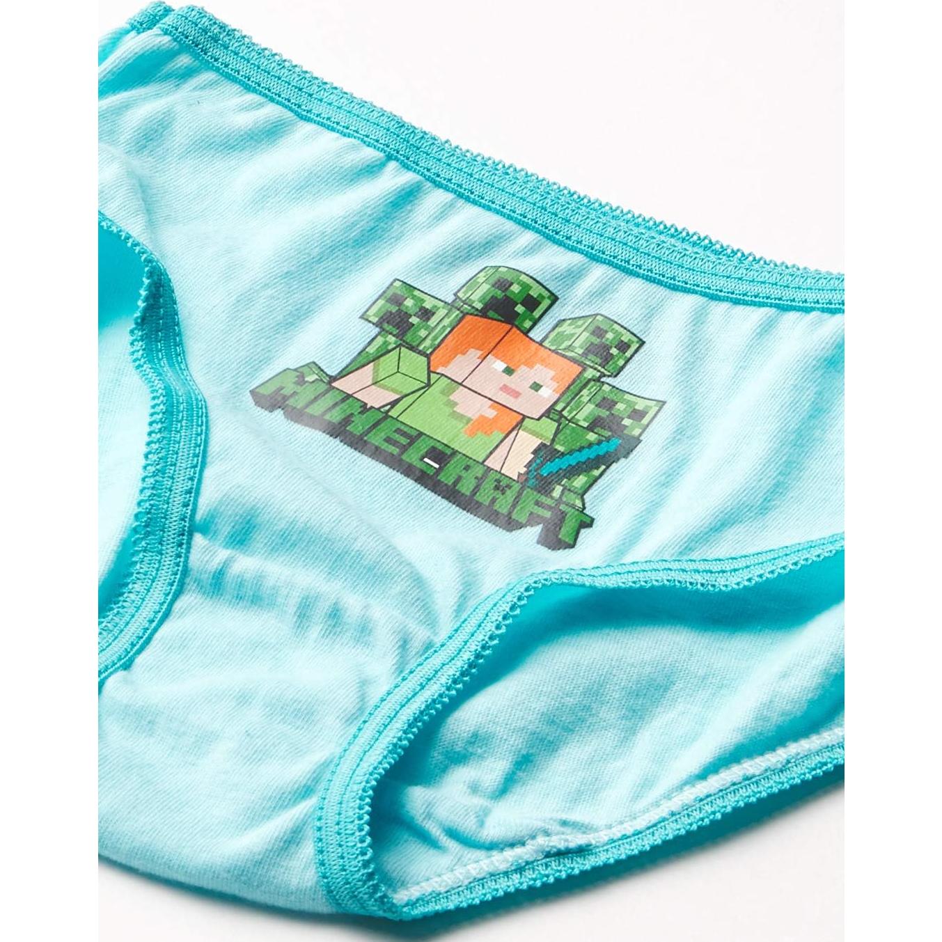 Ropa Interior Niñas Minecraft 10-Pack 100% Algodón Talla 4-10