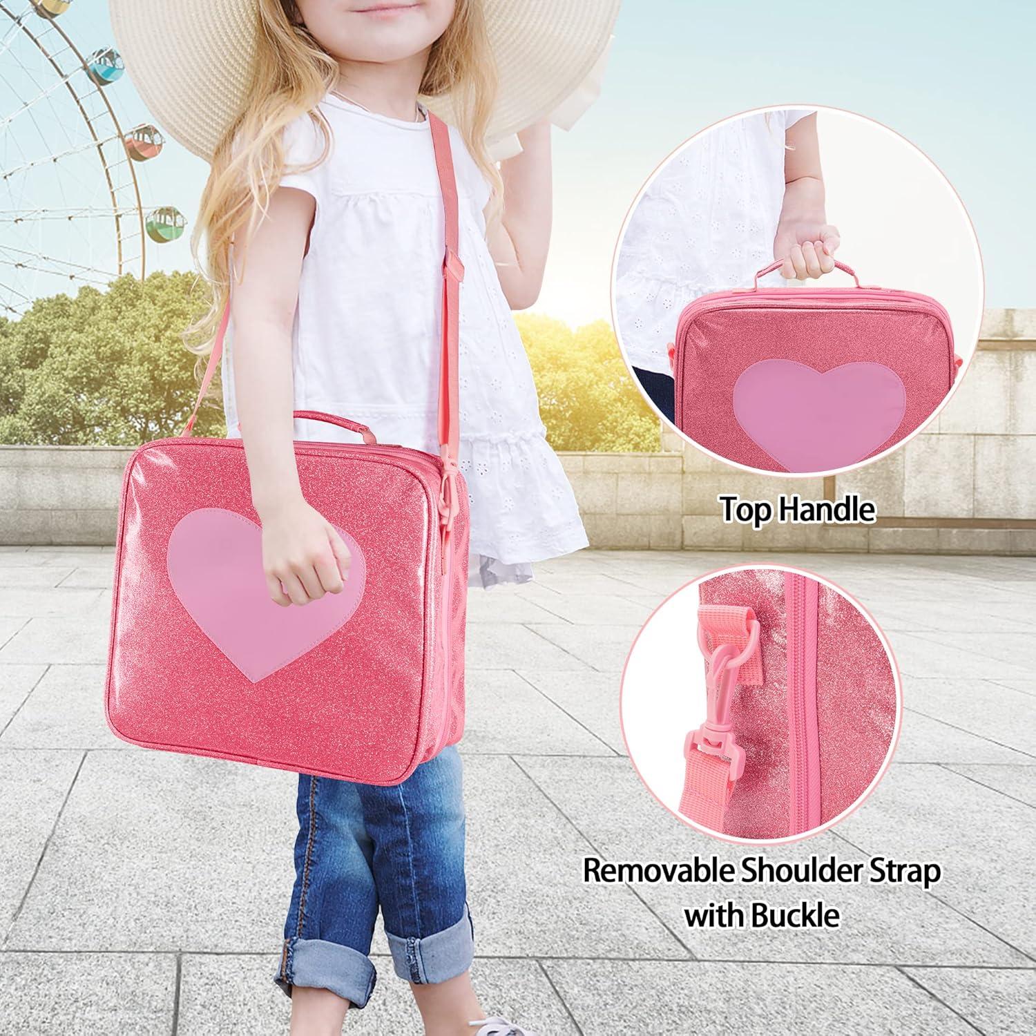 LoDrid Doll Carrying Case Compatible with LOL Surprise OMG, Display Organizer Compatible with Big Sister 3-inch Dolls with a Hanging Hook and 7 Clear Zipper Pockets, Bag Only, Pink(Patent Design)