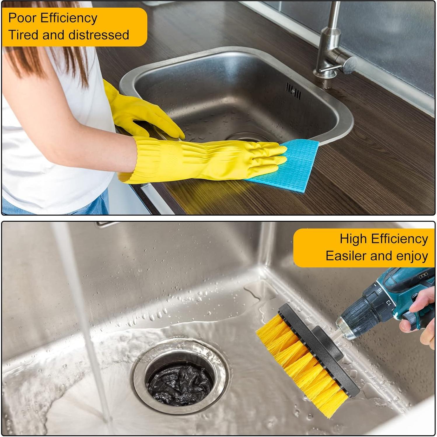 Kit de cepillos de limpieza Remerry 12 Pcs Nylon Amarillo