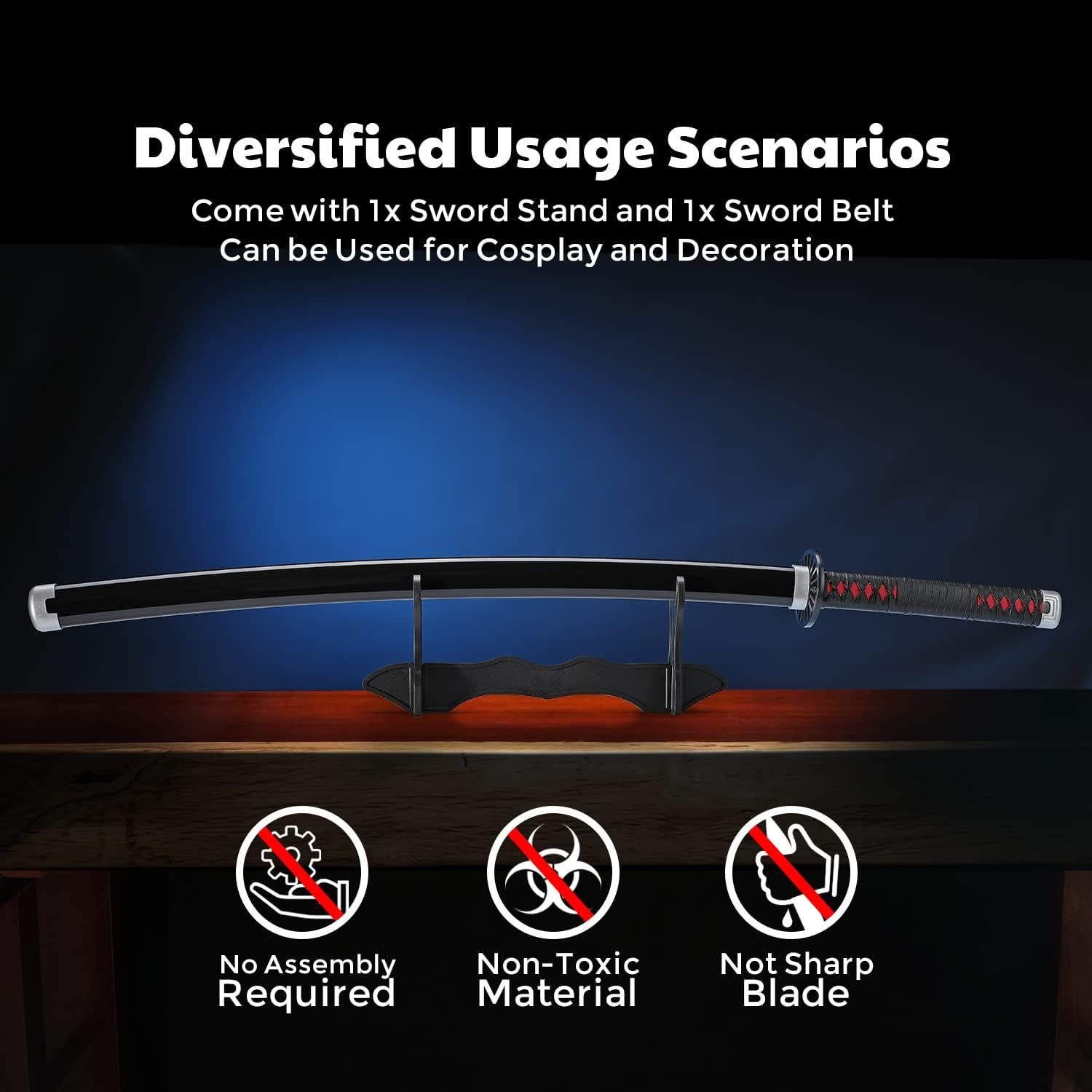 Espada Katana Zisu DS001 para Cosplay Tanjirou 105.7 cm