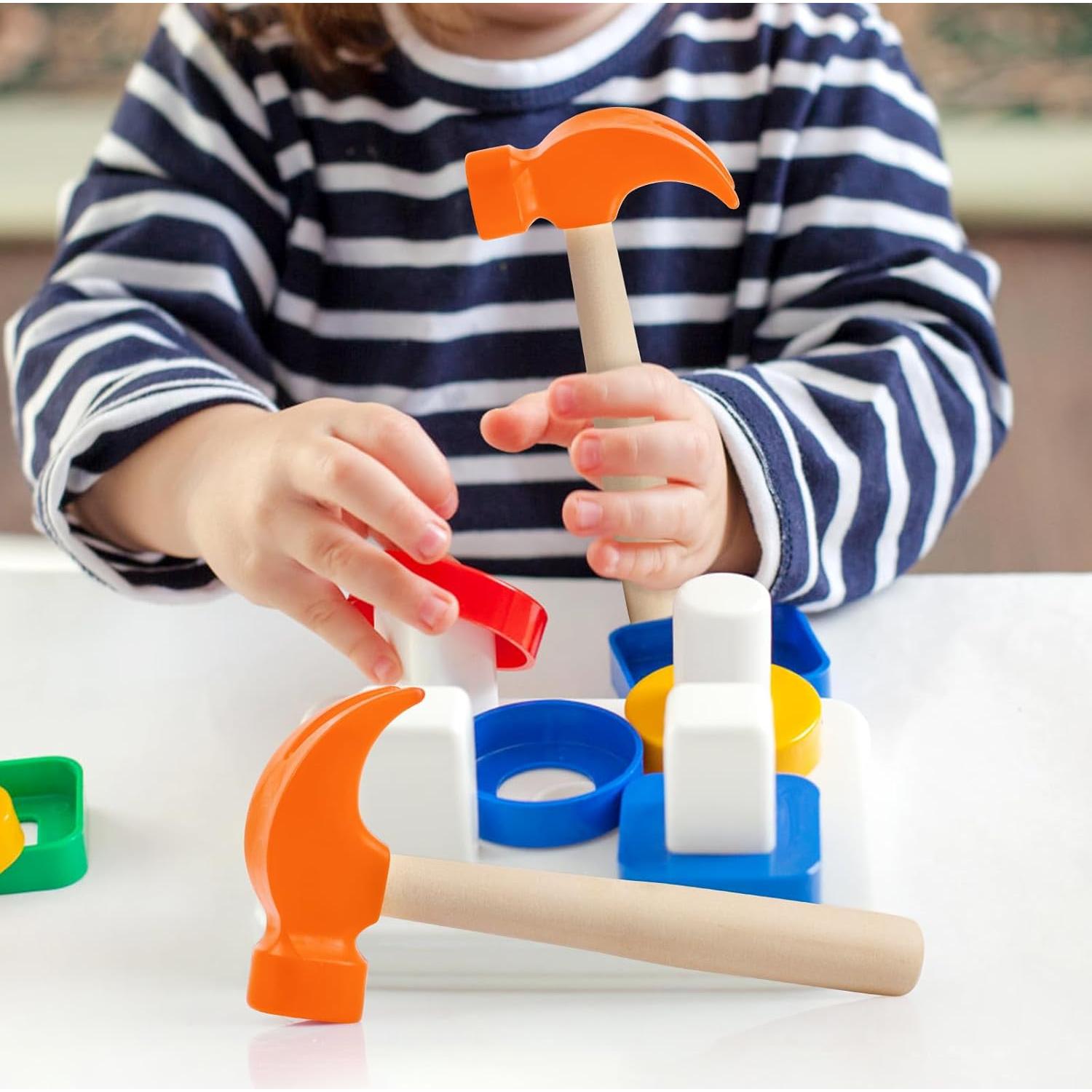 Juguete Martillo de Madera Hxezoc 16.5x7.6cm Naranja
