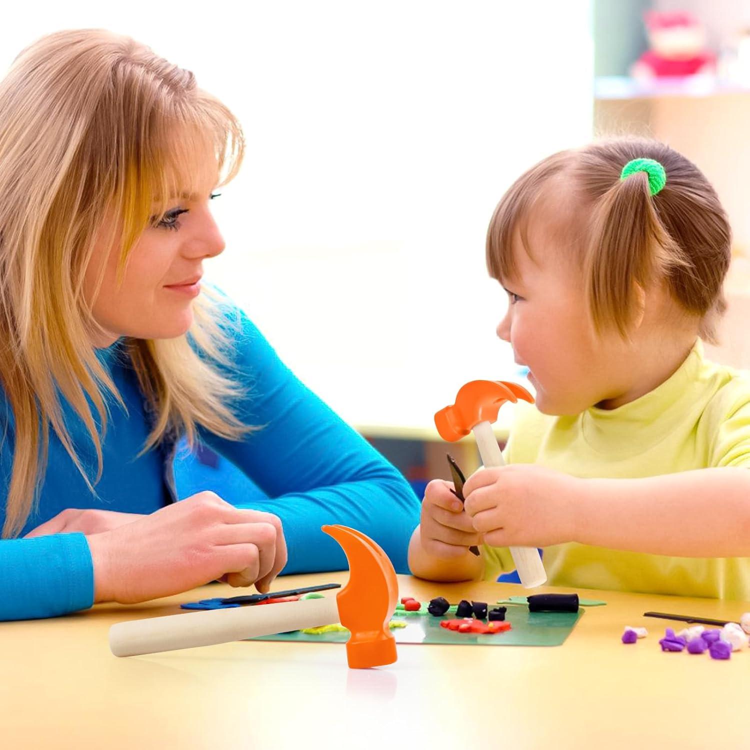 Juguete Martillo de Madera Hxezoc 16.5x7.6cm Naranja