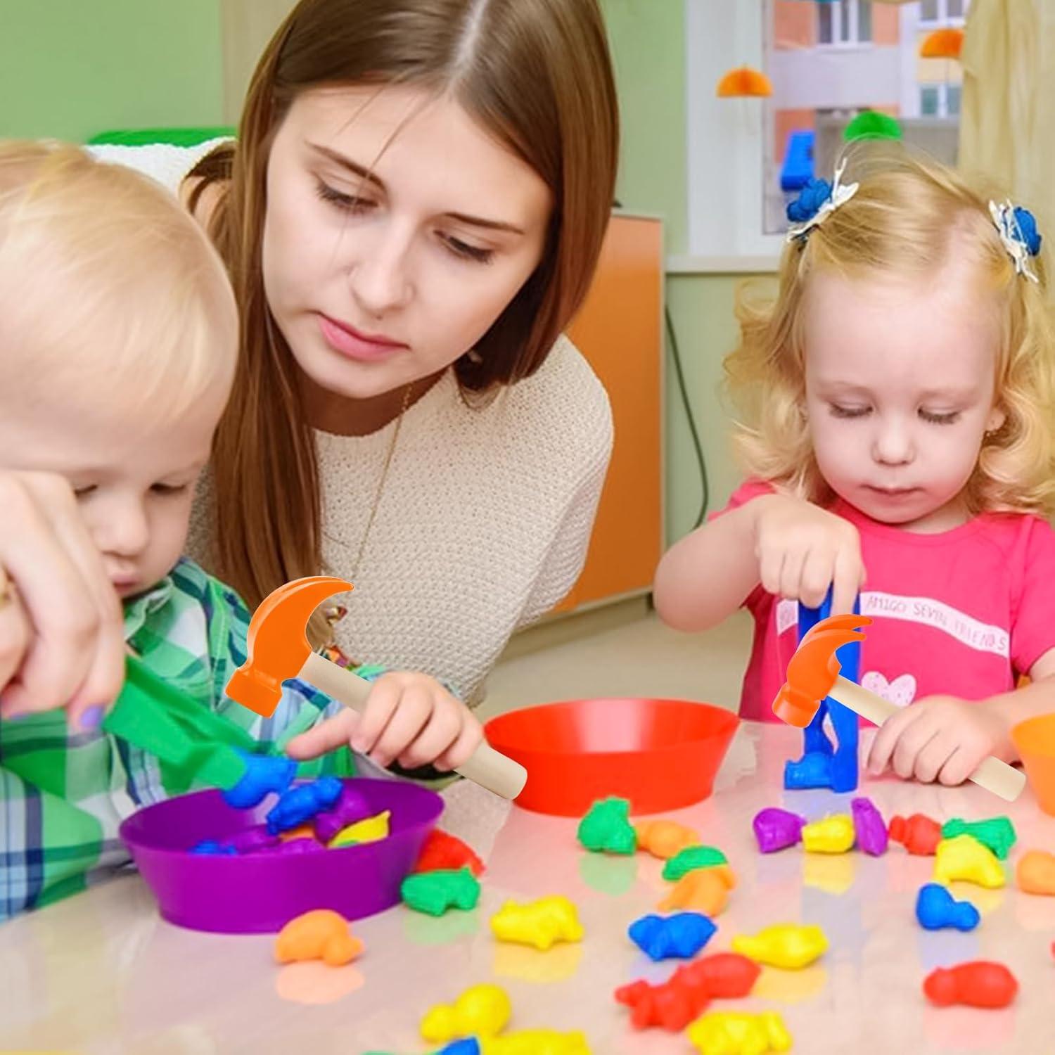 Juguete Martillo de Madera Hxezoc 16.5x7.6cm Naranja