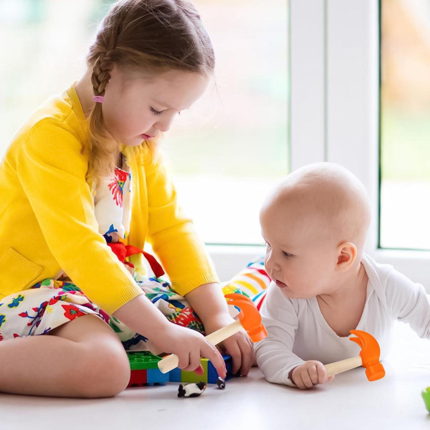 Juguete Martillo de Madera Hxezoc 16.5x7.6cm Naranja