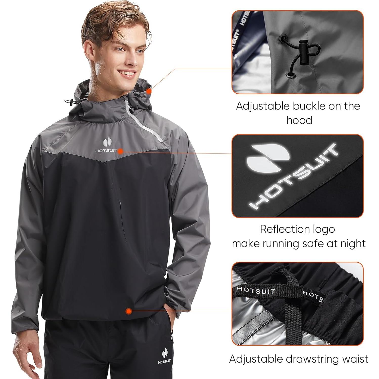 Traje Sauna HOTSUIT Hombres XX-Large Gris Acelera Sudoración