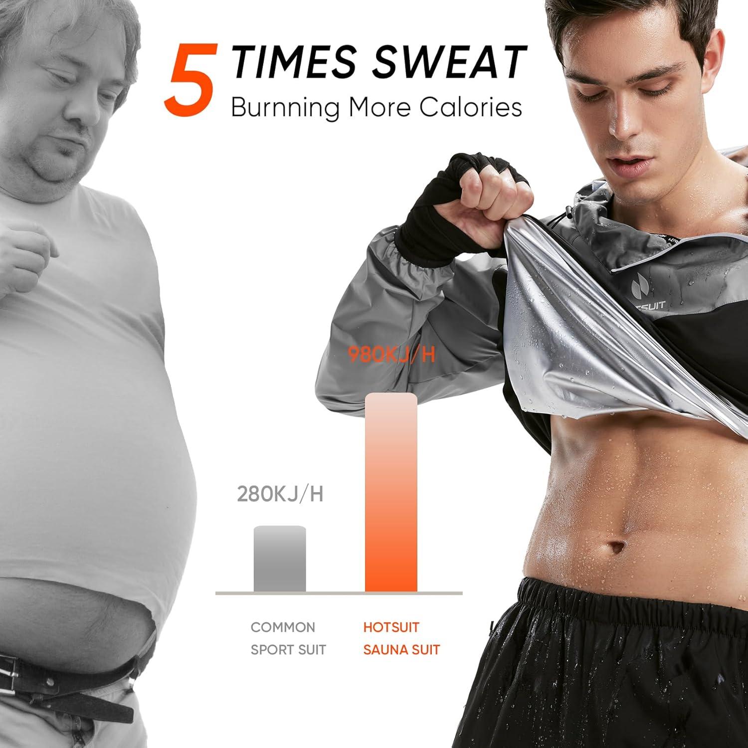 Traje Sauna HOTSUIT Hombres XX-Large Gris Acelera Sudoración