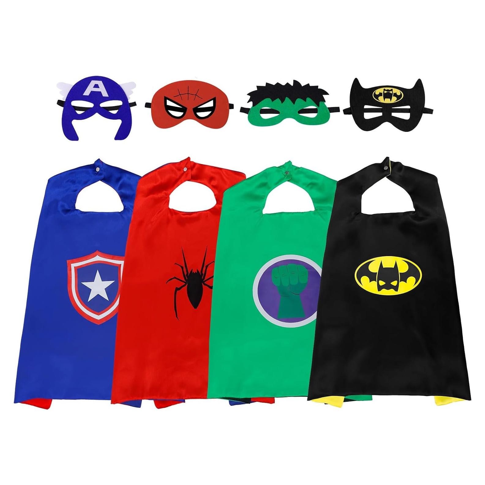 Capa de Superhéroe para Niños 66x66 cm - Disfraz con Máscara