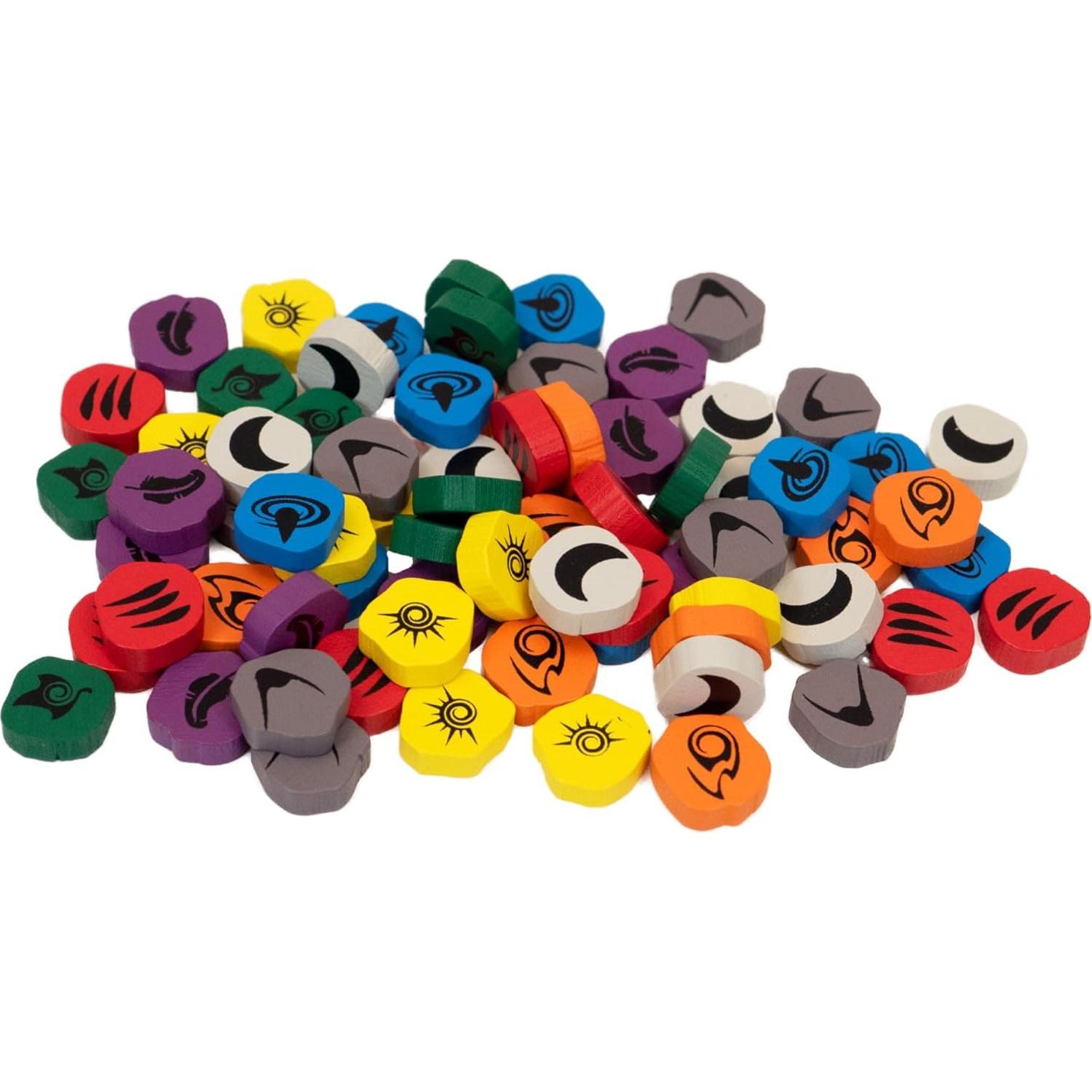 Fichas Premium de Madera Spirit Island | Paquete 2 | 201 Piezas