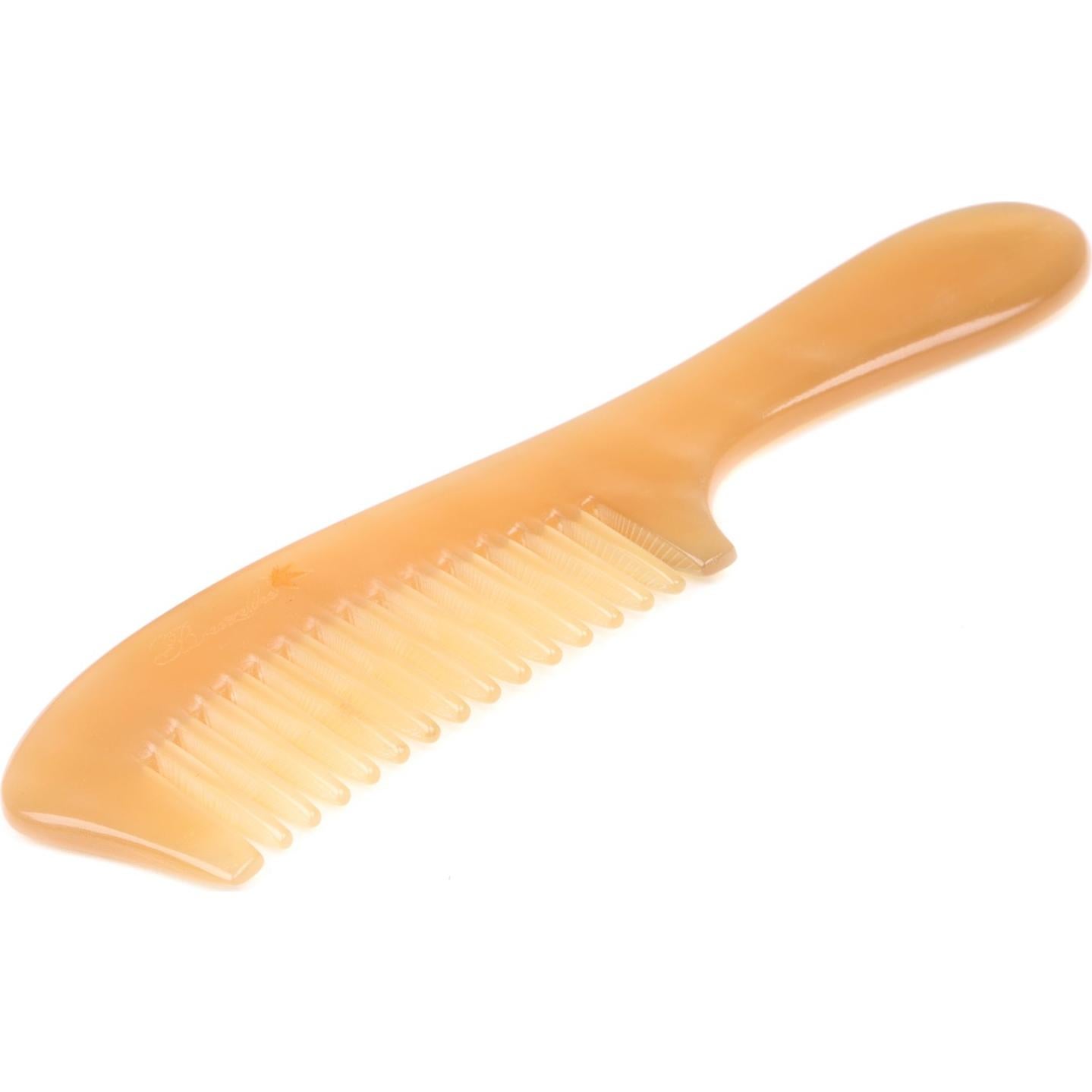 Peine de Cuerno de Oveja Natural - Dientes Anchos 18 cm
