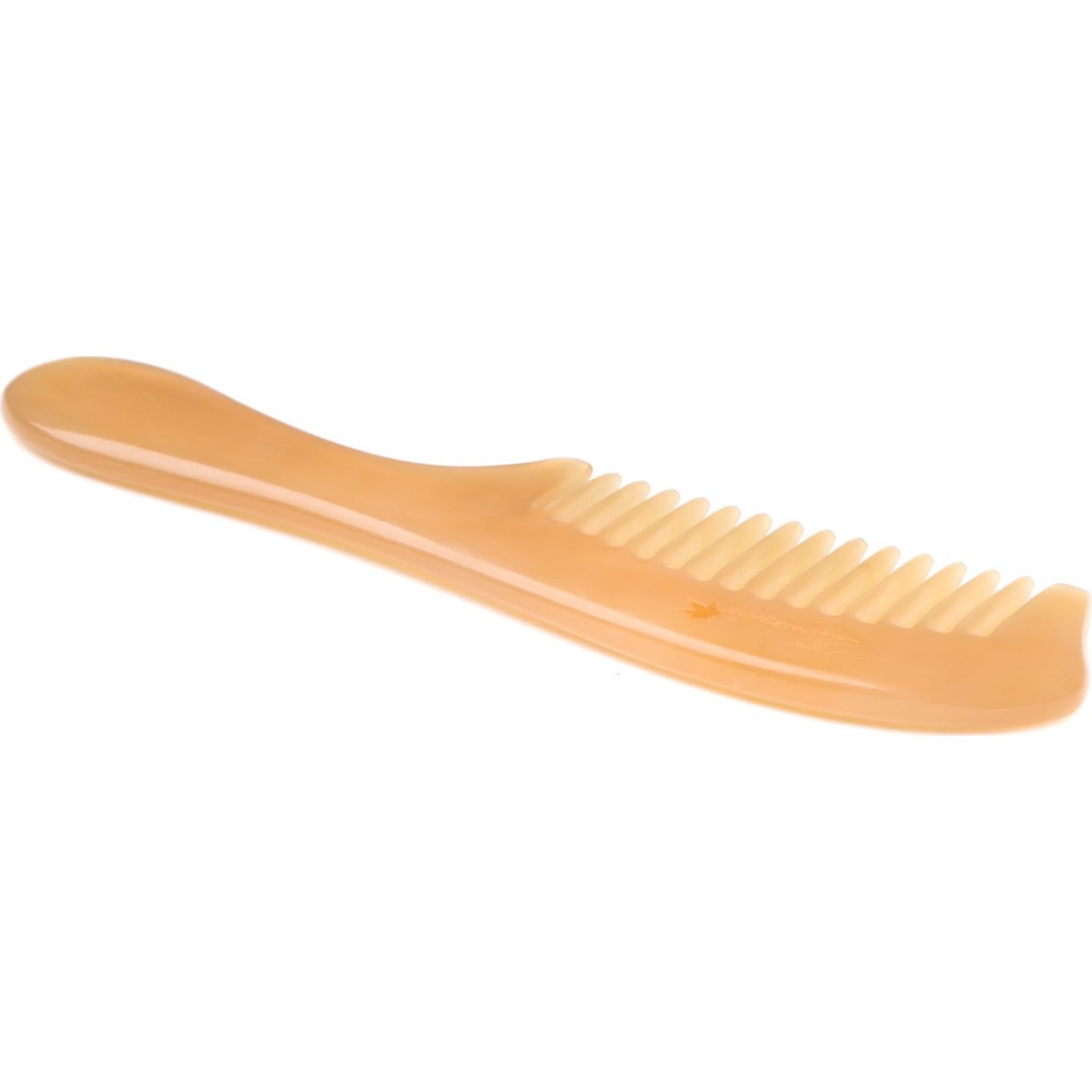 Peine de Cuerno de Oveja Natural - Dientes Anchos 18 cm