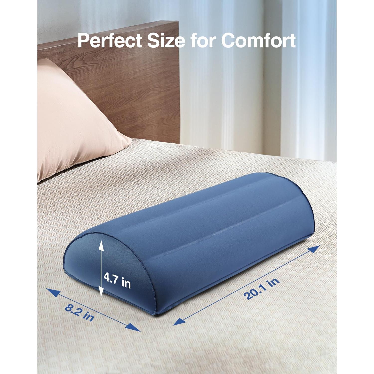 Almohada Inflable Luxtude Media Luna Soporte Rodillas 51x20.8cm