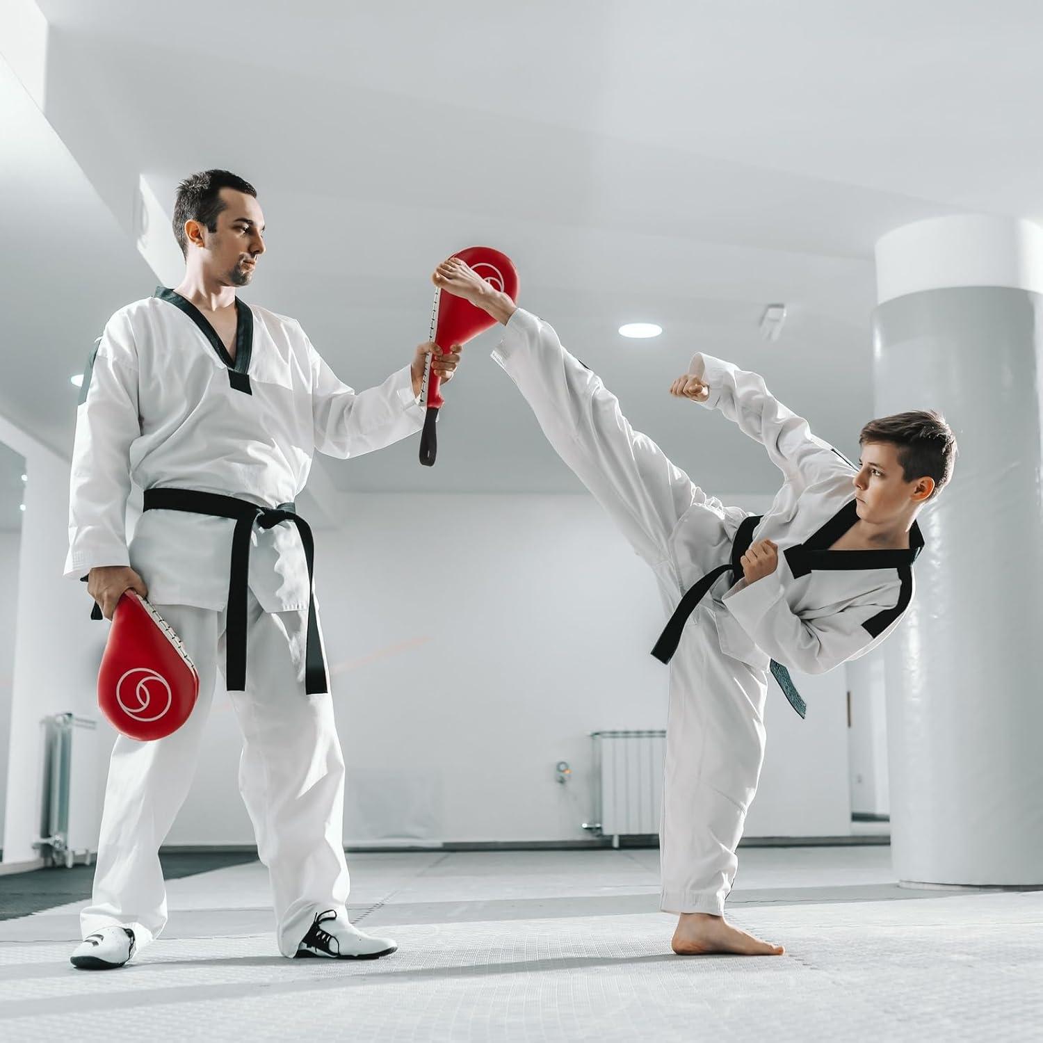 Pads de Patada Juvale para Taekwondo - 2 Piezas Rojas