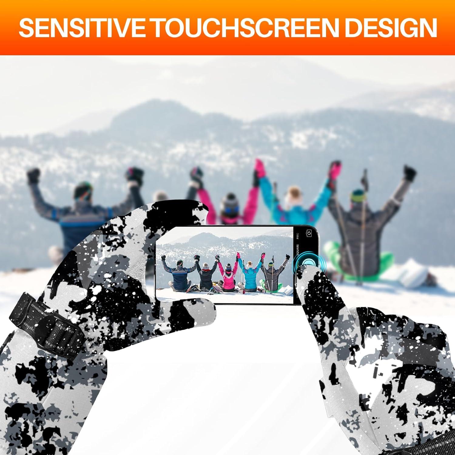 Guantes Calentados MADETEC Unisex 7.4V Impermeables Camuflaje