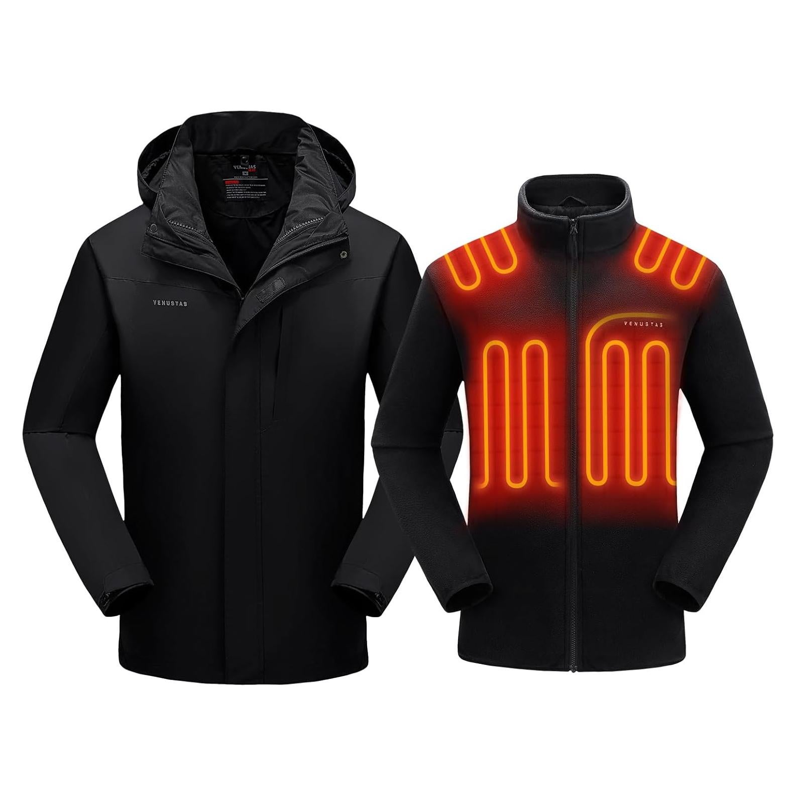 Chaqueta Térmica 3-en-1 Venustas para Hombre Resistente al Agua