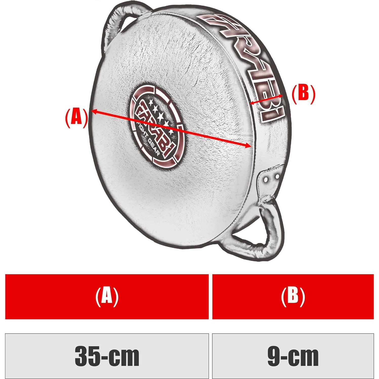 Pad de Boxeo Redondo Farabi Sports 100% Cuero Negro