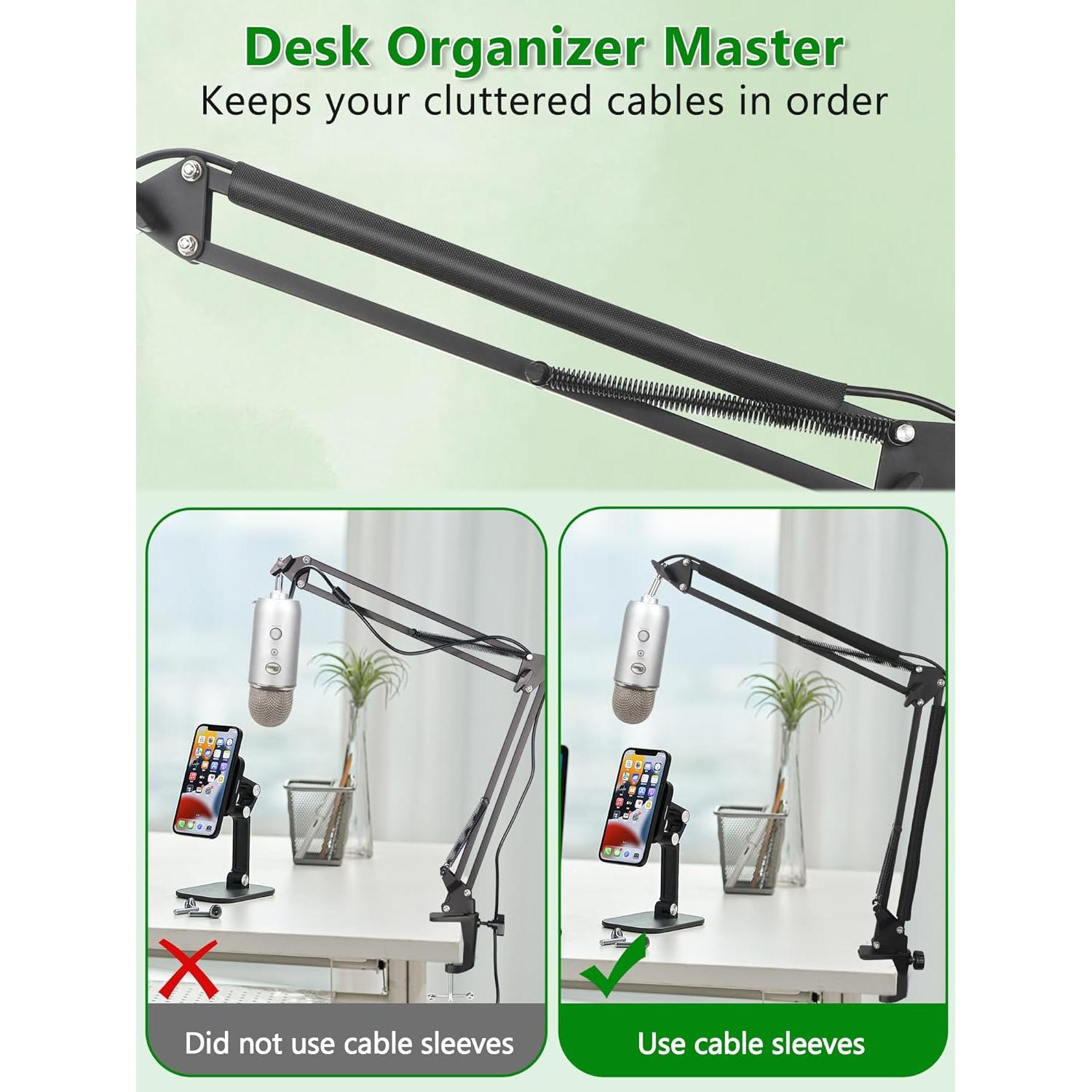 Manga de Cables para Soporte de Micrófono YOUSHARES 2PCS