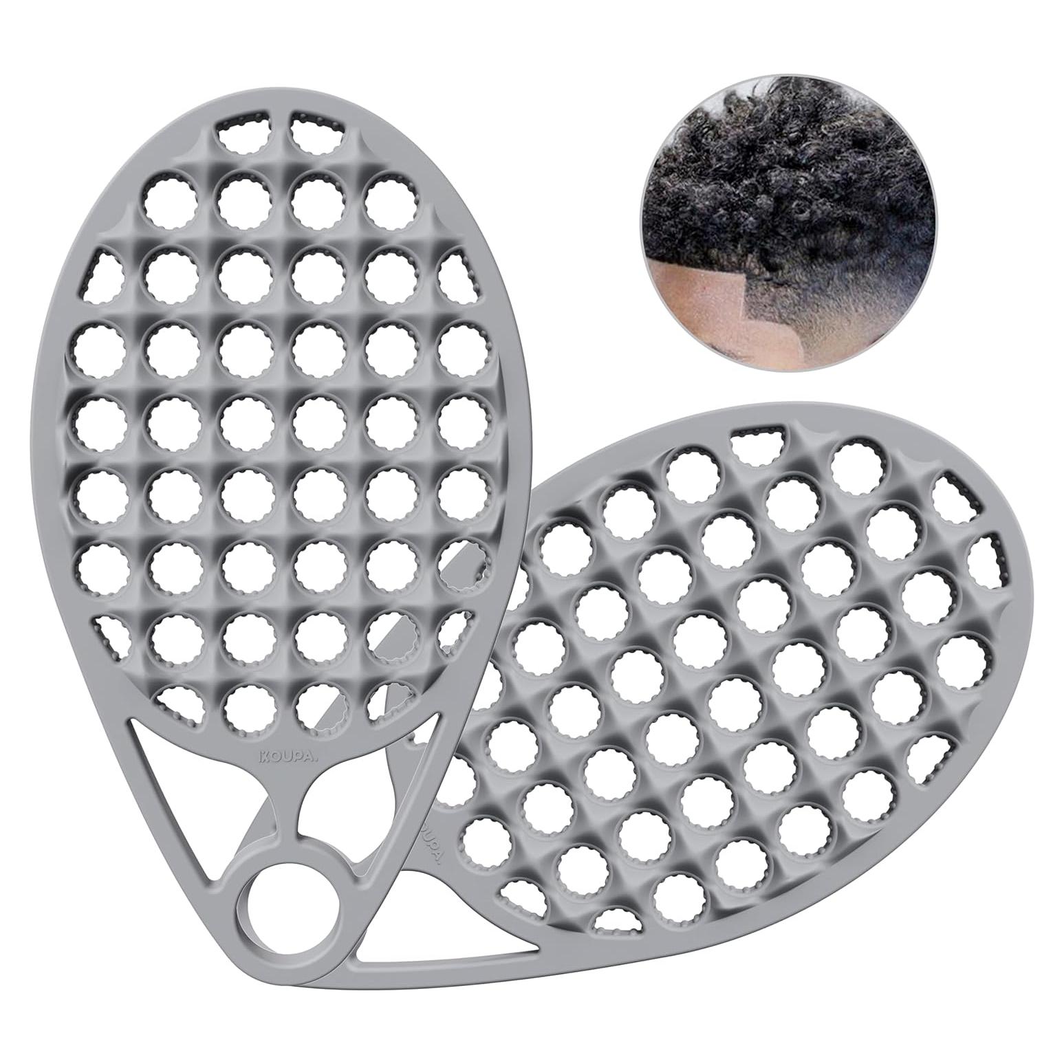 Cepillo Rizado de Silicona KOUPA 2 Piezas Color Gris