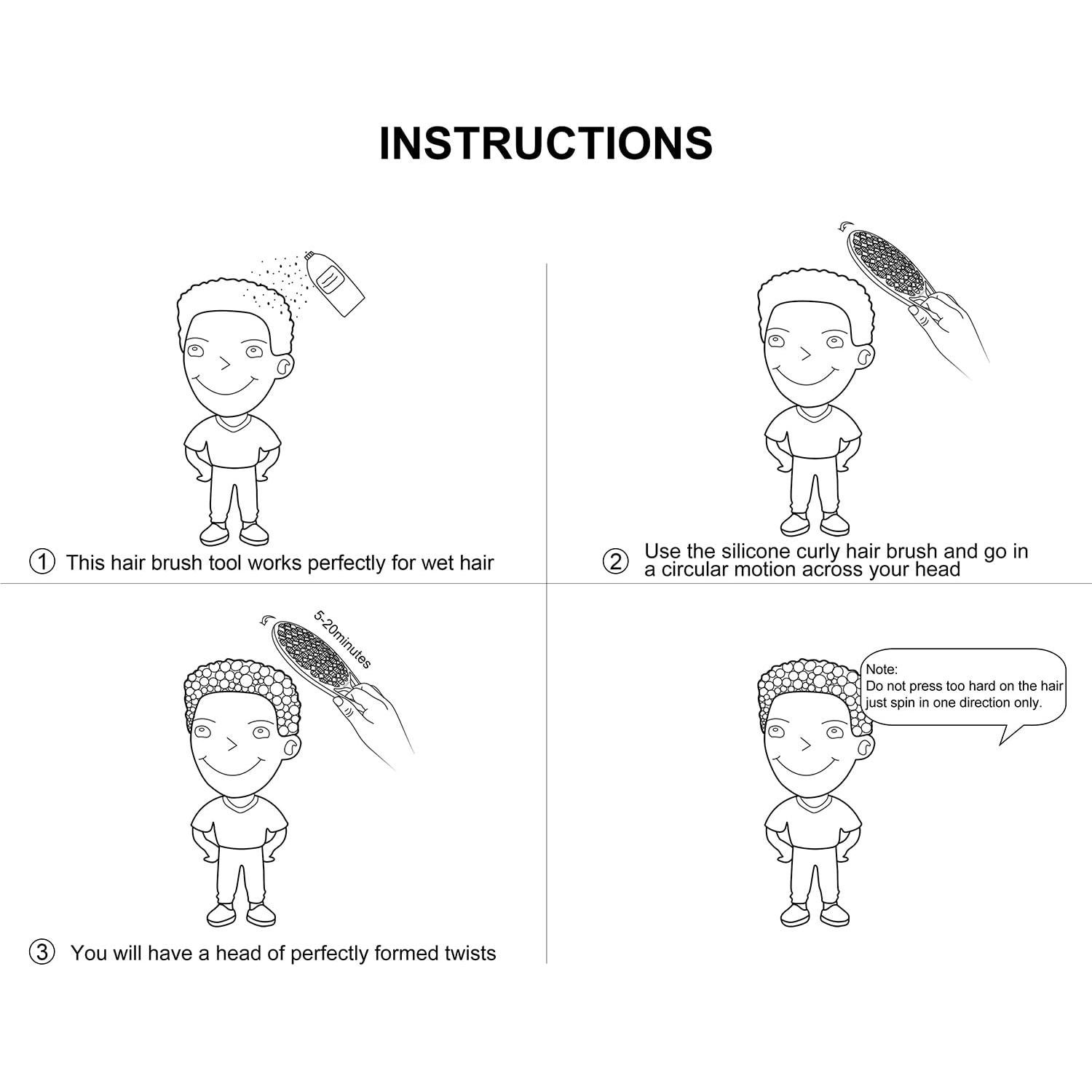 Cepillo Rizado de Silicona KOUPA 2 Piezas Color Gris