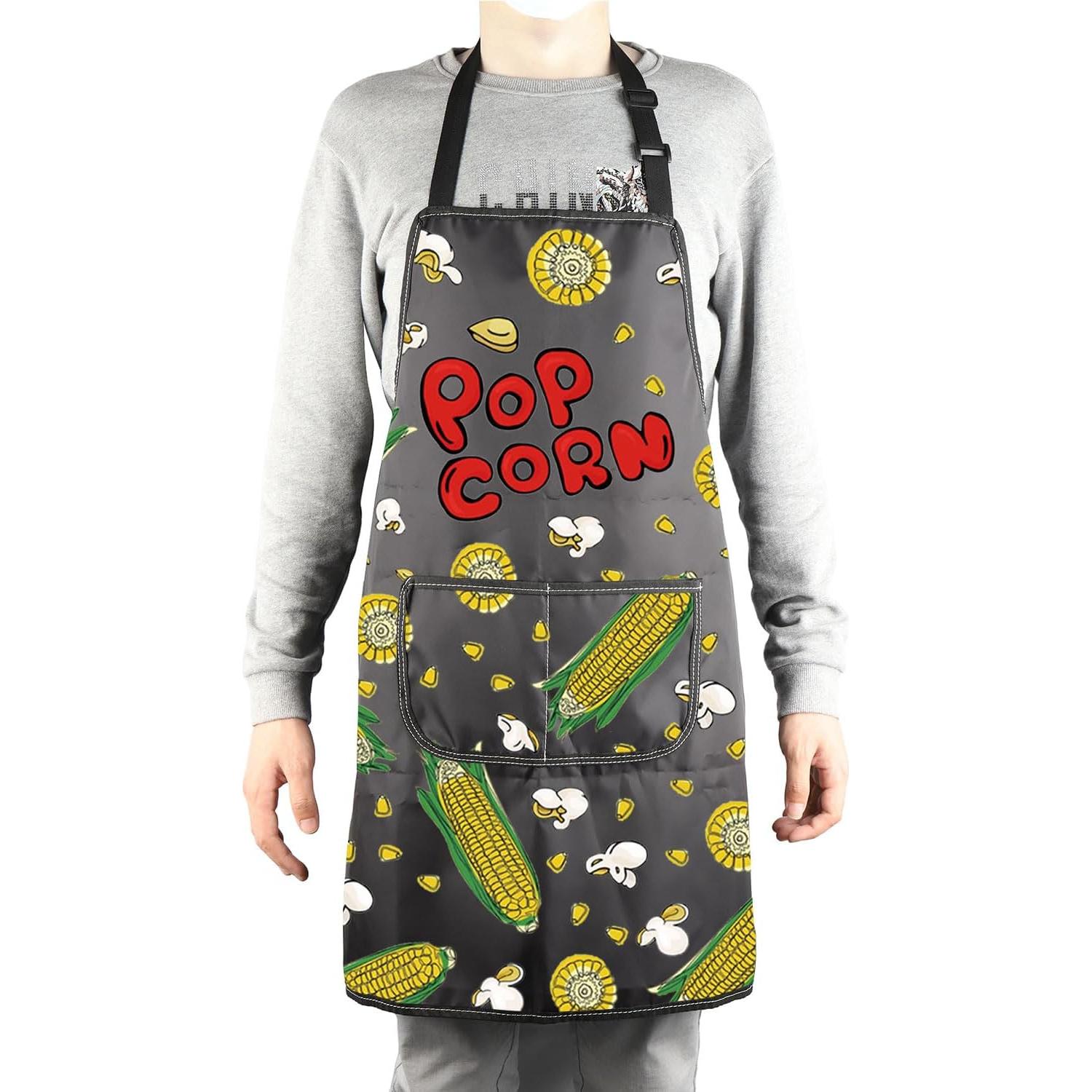 Delantal Impermeable para Palomitas de Maíz MBMSO con 2 Bolsillos