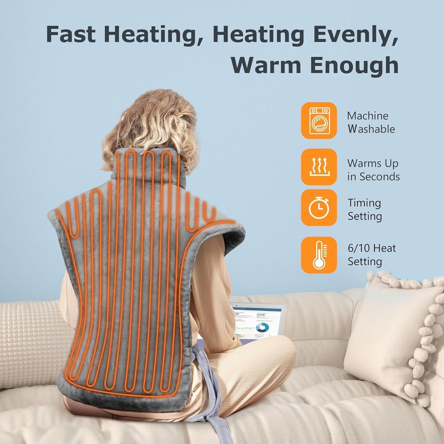 Almohadilla Térmica Eléctrica ALLJOY 61x94 cm para Espalda