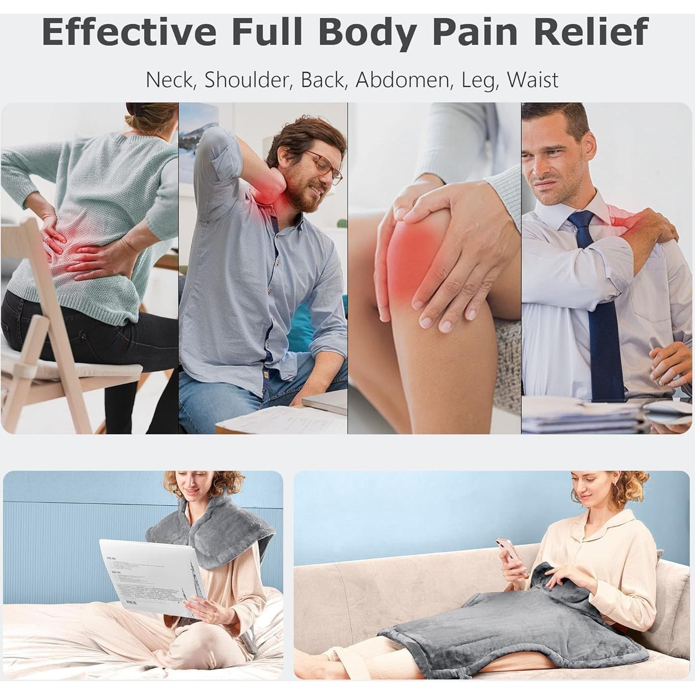 Almohadilla Térmica Eléctrica ALLJOY 61x94 cm para Espalda