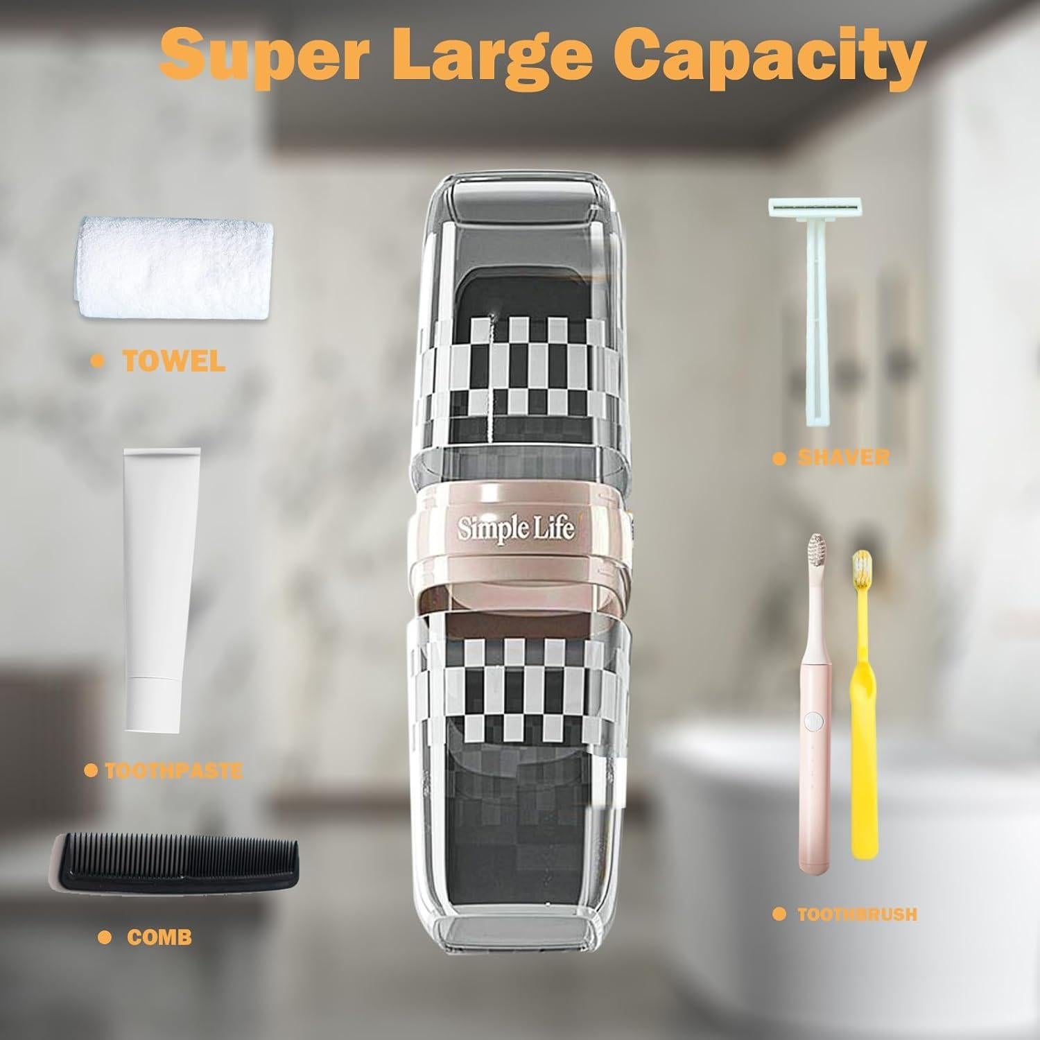 Soporte para Cepillo de Dientes EOREA Brush Negro Portátil