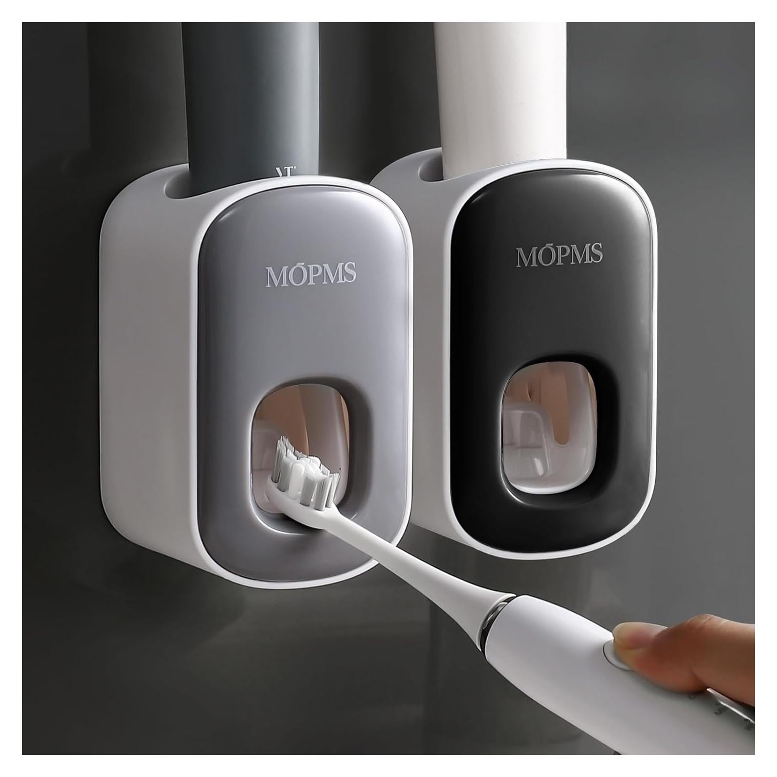 Dispensador de Pasta de Dientes Automático MOPMS Gris y Negro