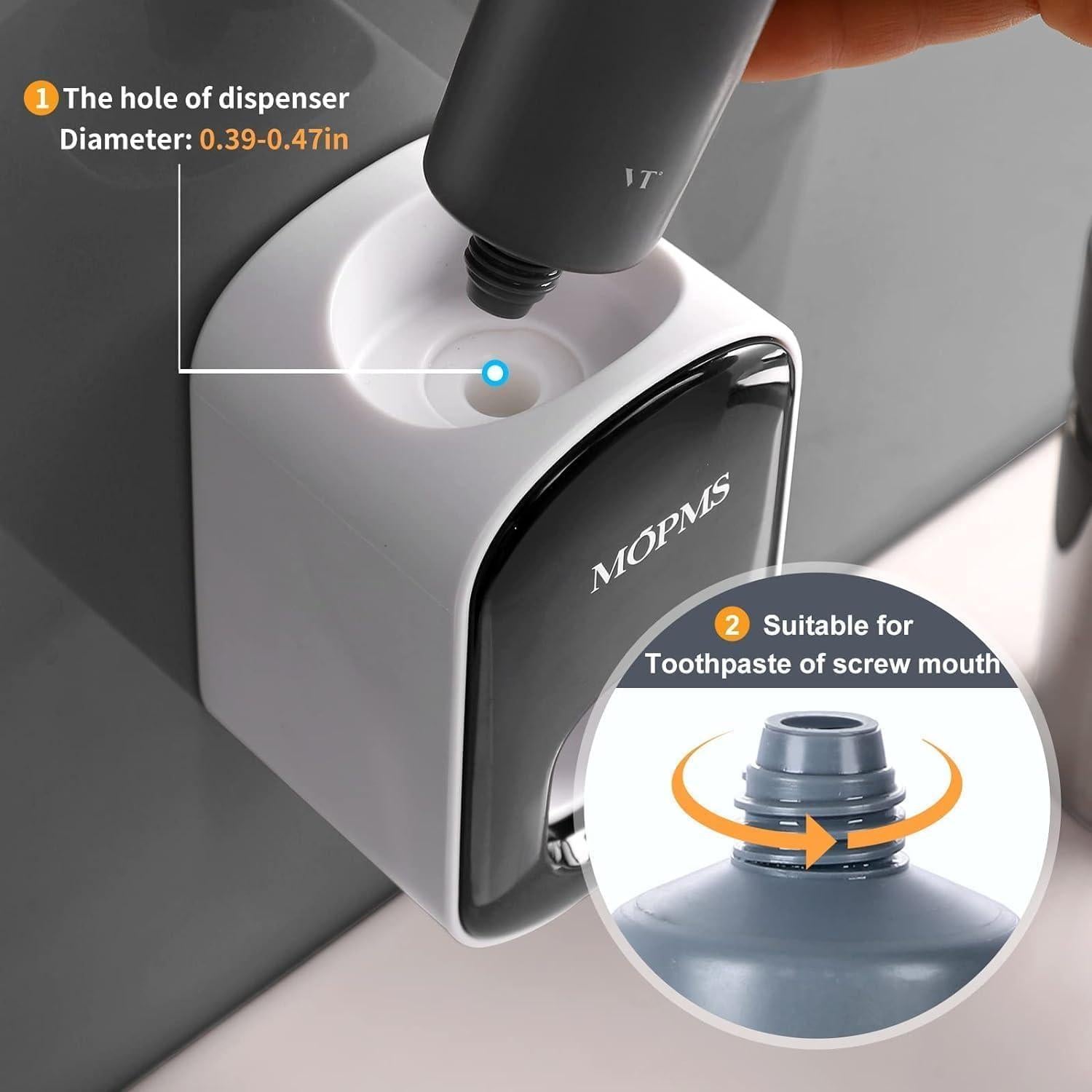 Dispensador de Pasta de Dientes Automático MOPMS Gris y Negro