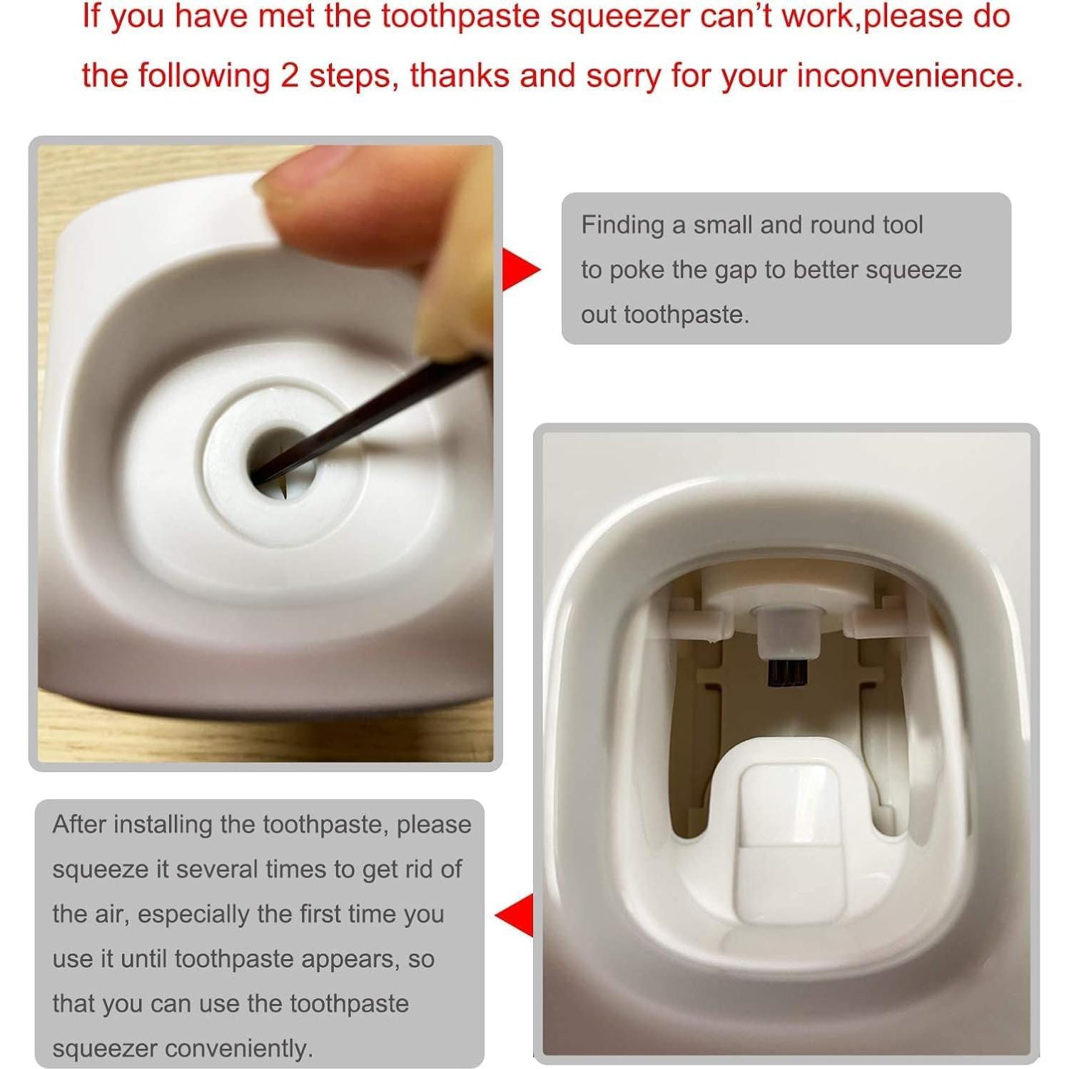 Dispensador de Pasta de Dientes Automático MOPMS Gris y Negro