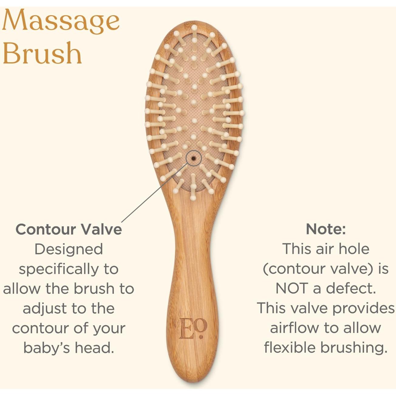 Juego de Cepillo y Peine de Bambú Natural - 3 Piezas