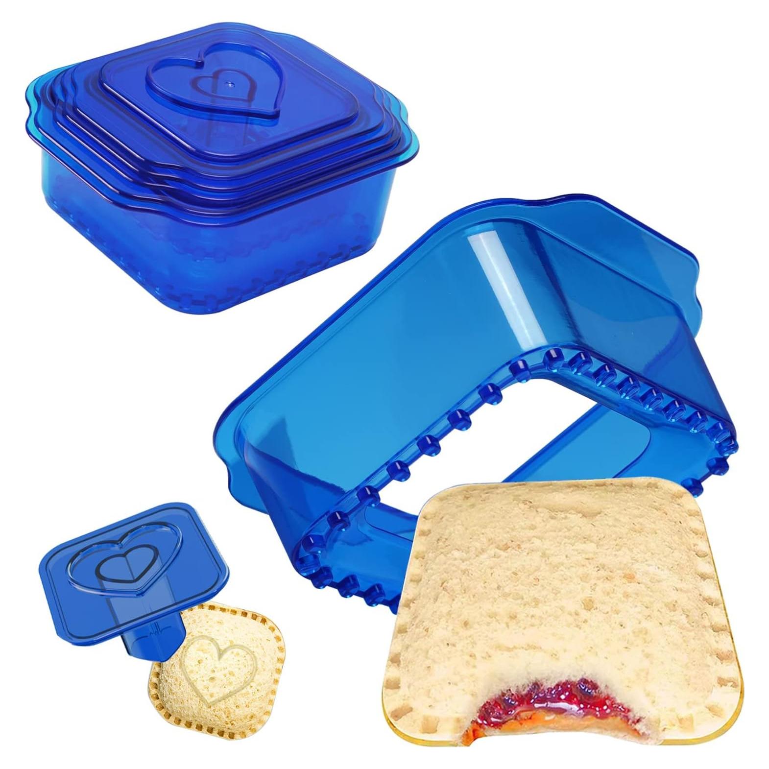 Cortador y Sellador de Sándwich Moloudan 6 Pzs Azul