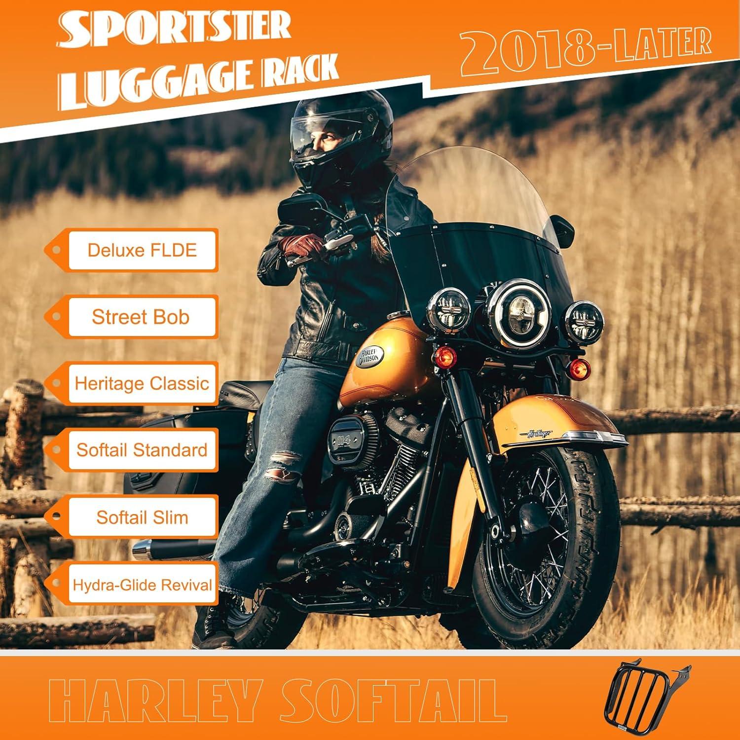 Portaequipajes Sissy Bar Eumti para Harley Softail 2018-2024