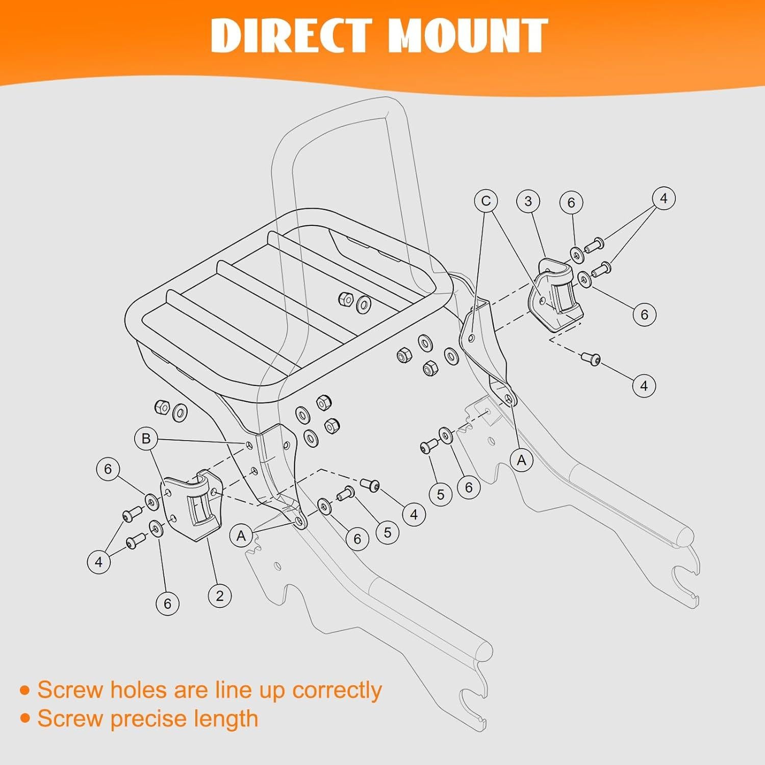 Portaequipajes Sissy Bar Eumti para Harley Softail 2018-2024