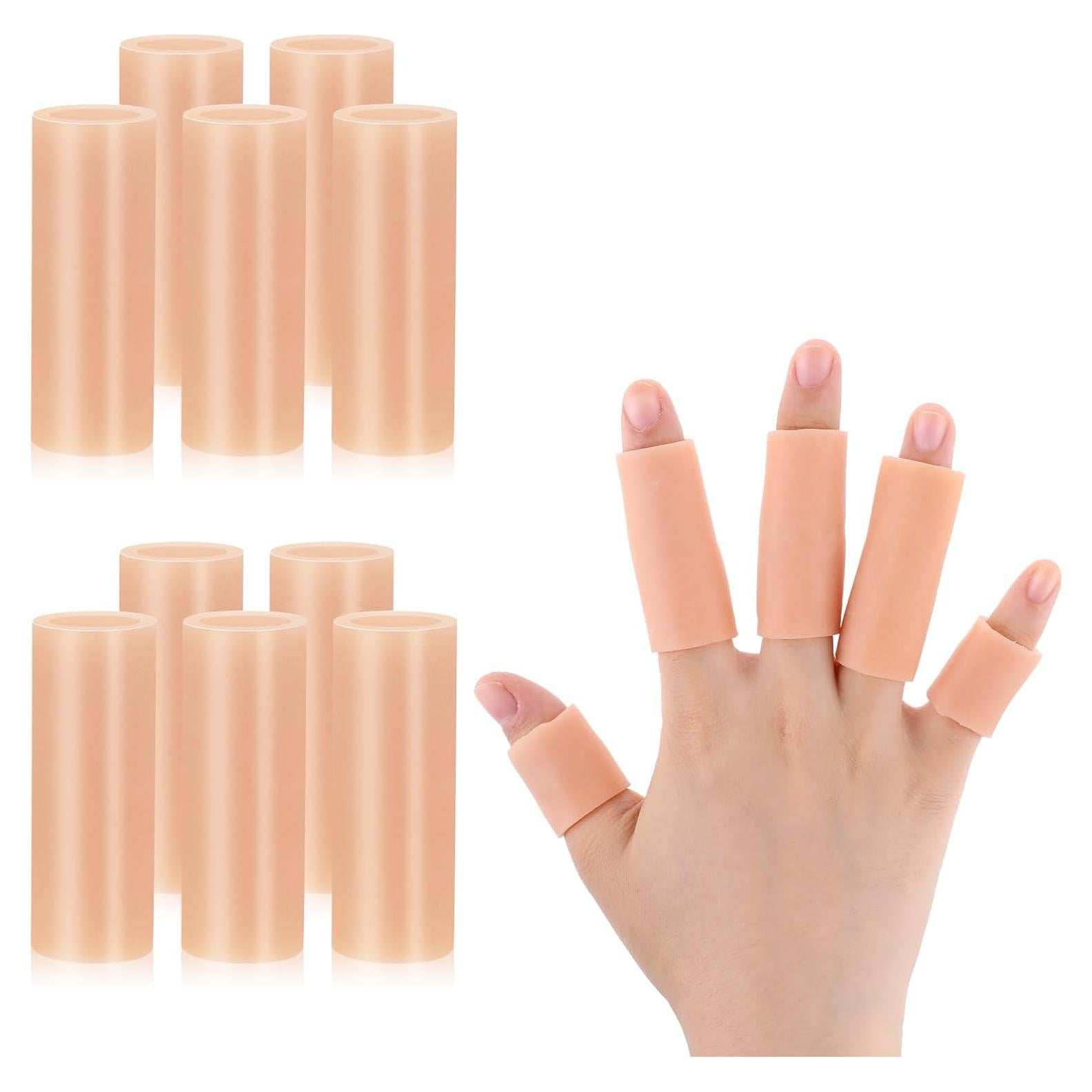 10 Fundas de Dedo de Silicona Salbsever Color Piel 2x5cm