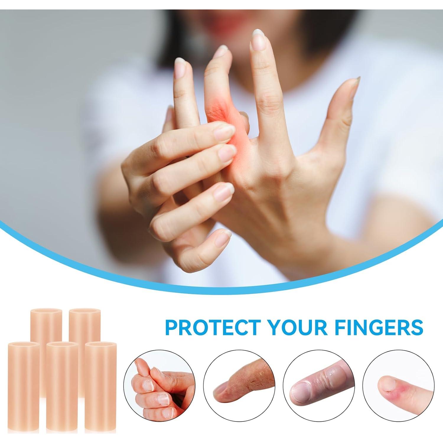 10 Fundas de Dedo de Silicona Salbsever Color Piel 2x5cm