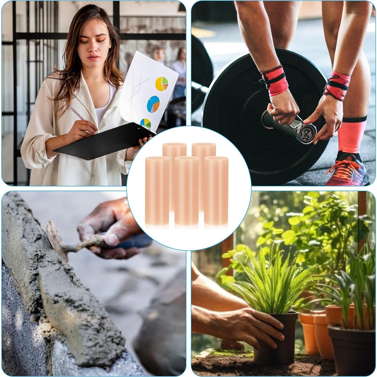 10 Fundas de Dedo de Silicona Salbsever Color Piel 2x5cm