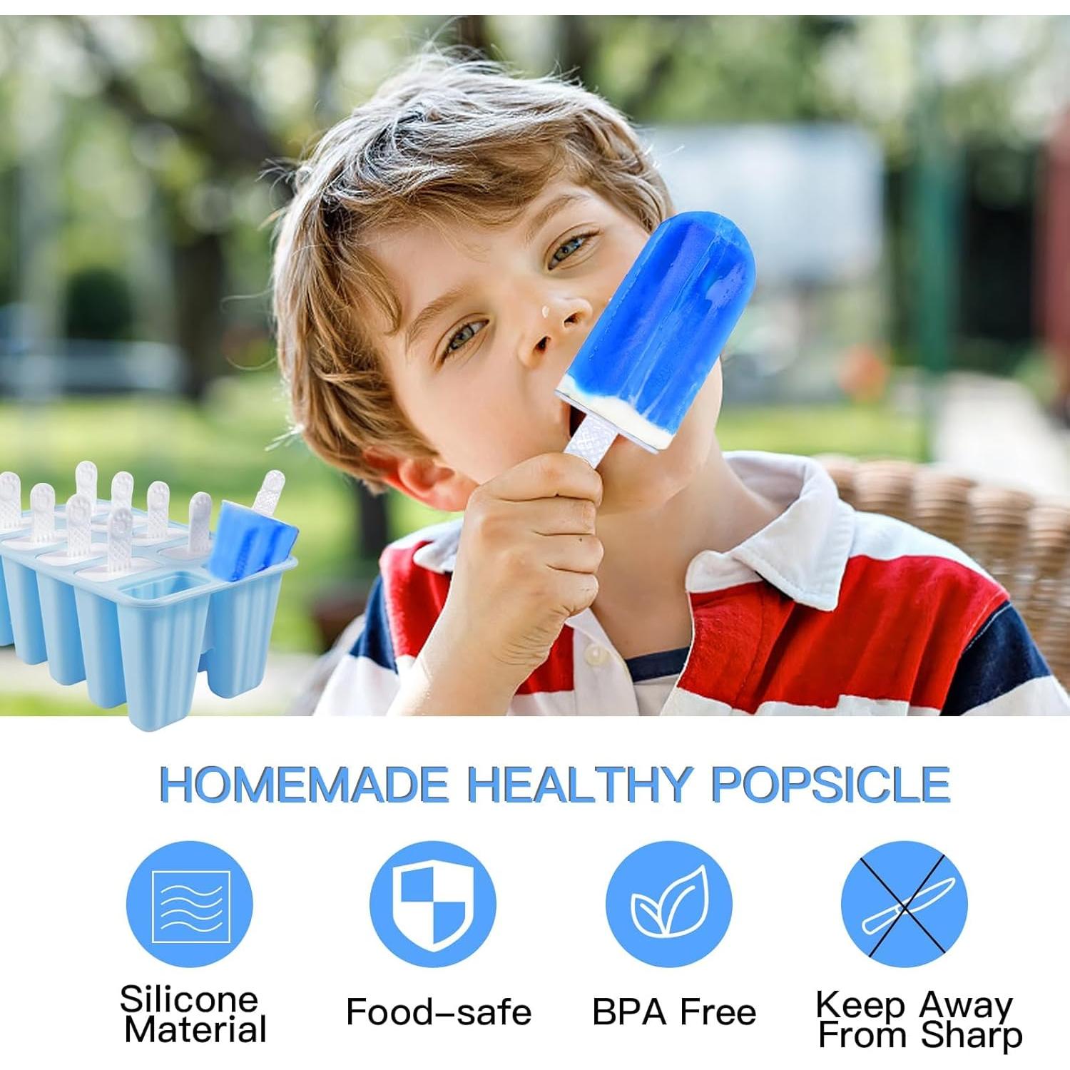 Moldes de Silicona para Paletas Lerryone 10 Piezas BPA Libre