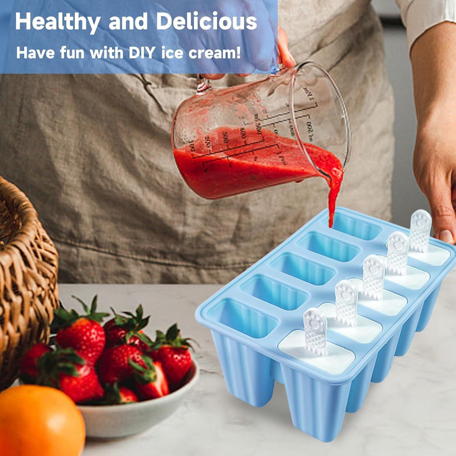 Moldes de Silicona para Paletas Lerryone 10 Piezas BPA Libre