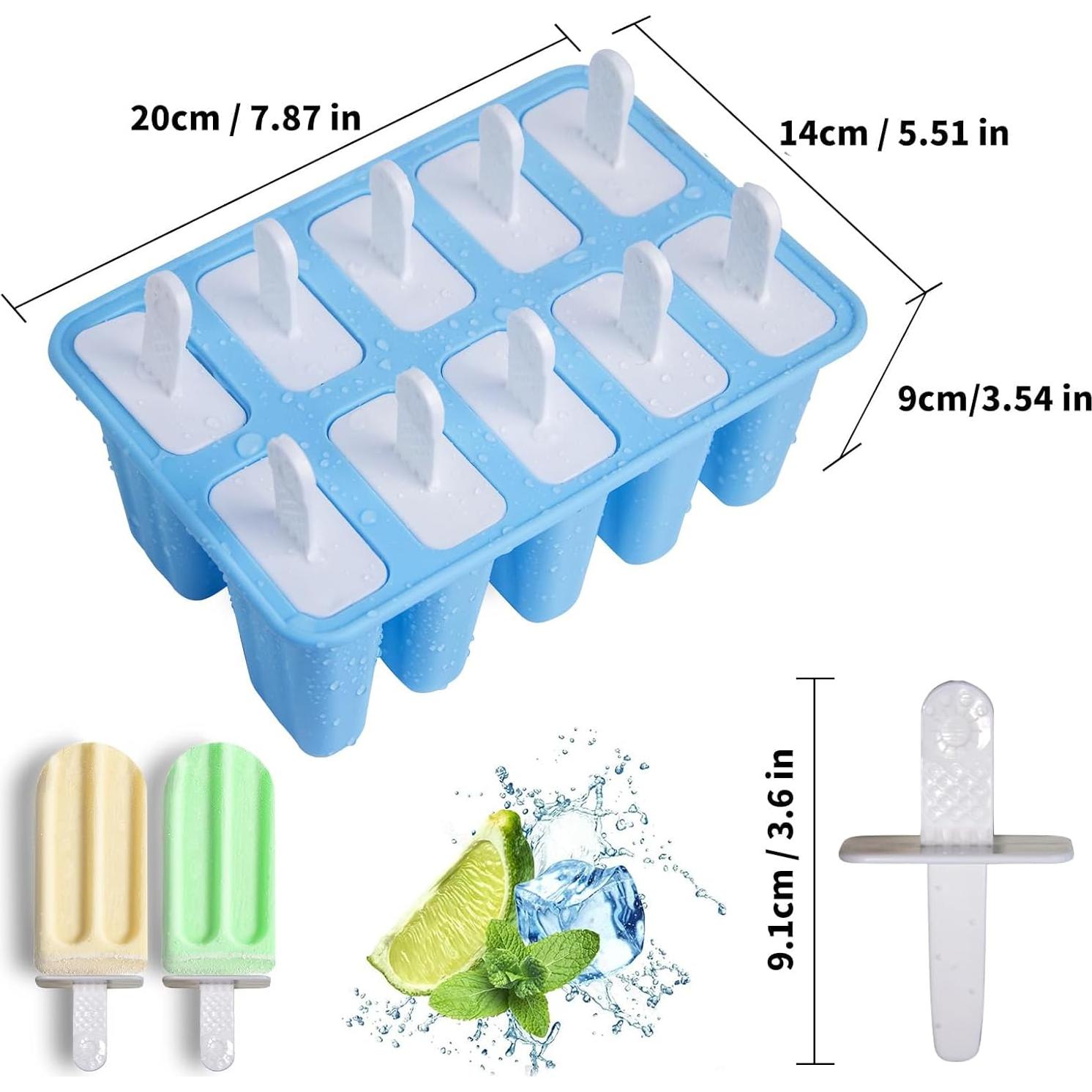 Moldes de Silicona para Paletas Lerryone 10 Piezas BPA Libre