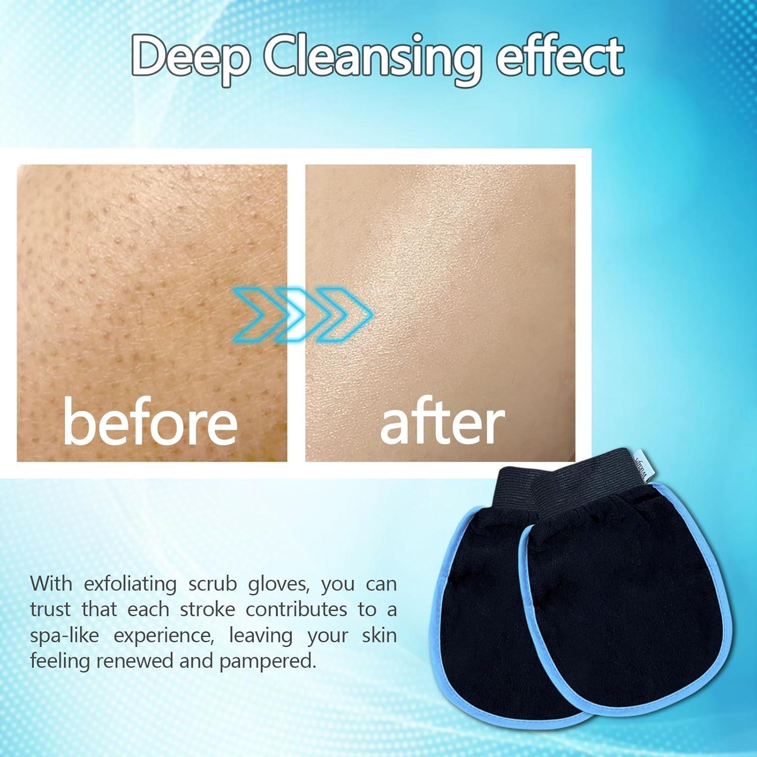 Mitón Exfoliante Corporal Coreano Wikups - Negro 1 Pcs