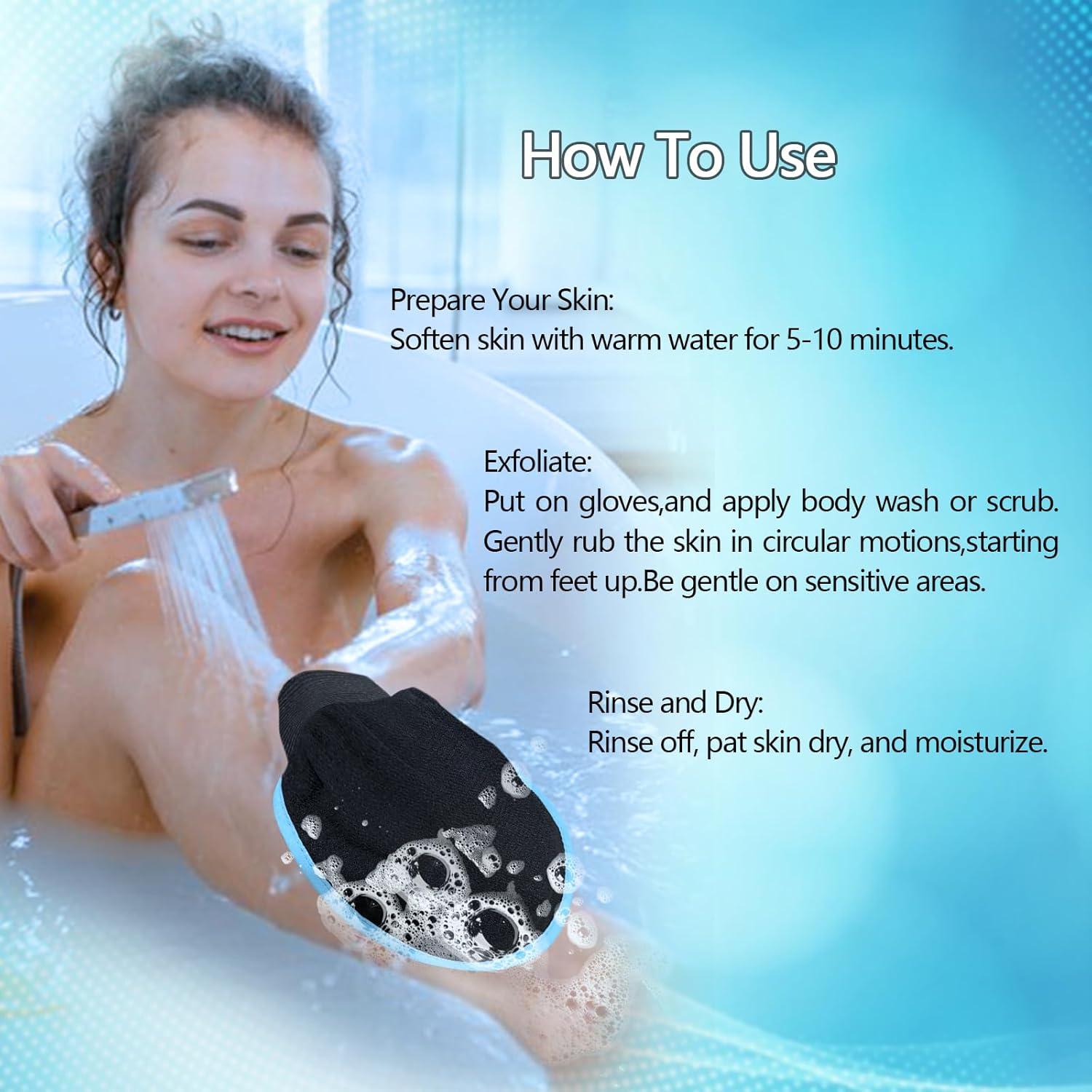 Mitón Exfoliante Corporal Coreano Wikups - Negro 1 Pcs