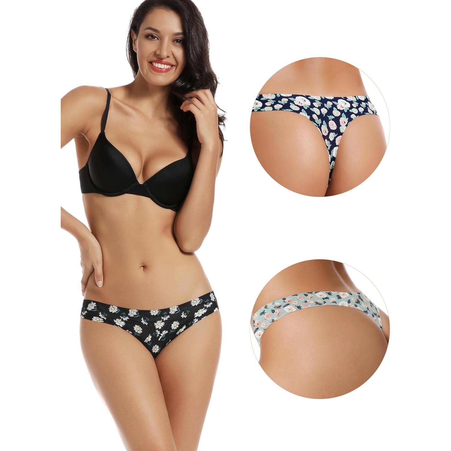 Ropa Interior Sin Costuras Voenxe para Mujeres - Tanga Transpirable