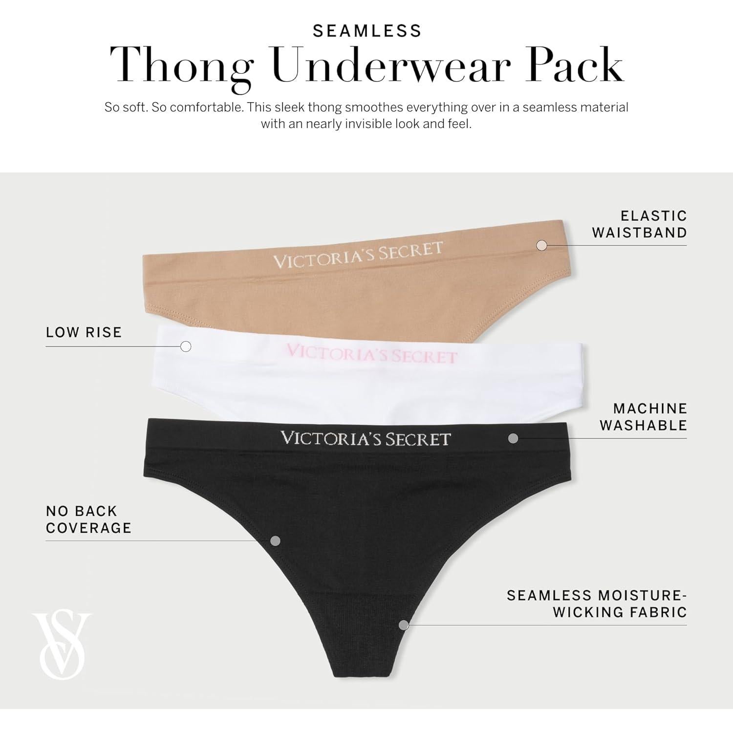 Tanga sin costuras Victoria's Secret paquete múltiple (XS-XXL)