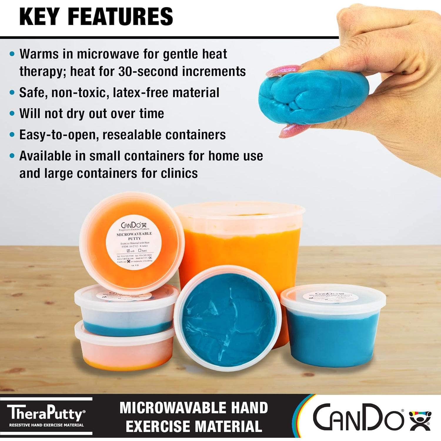 CanDo TheraPutty Masilla Calentable para Manos Firme 85 g
