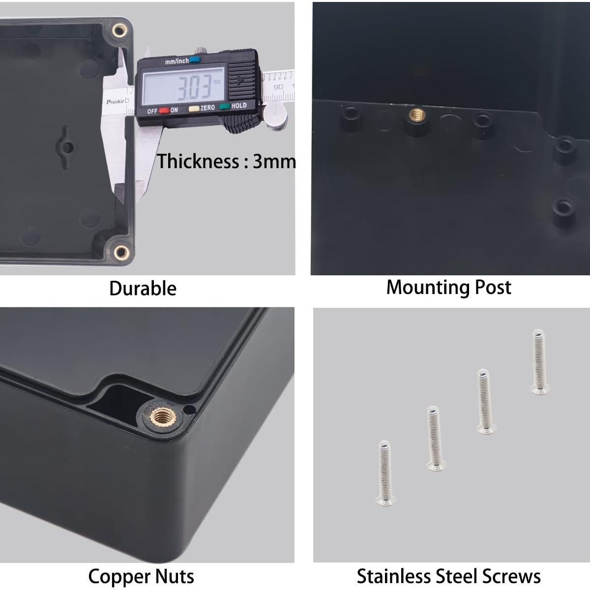 Caja de Conexiones Impermeable IP67 YETLEBOX 100x68x50mm 2Pcs