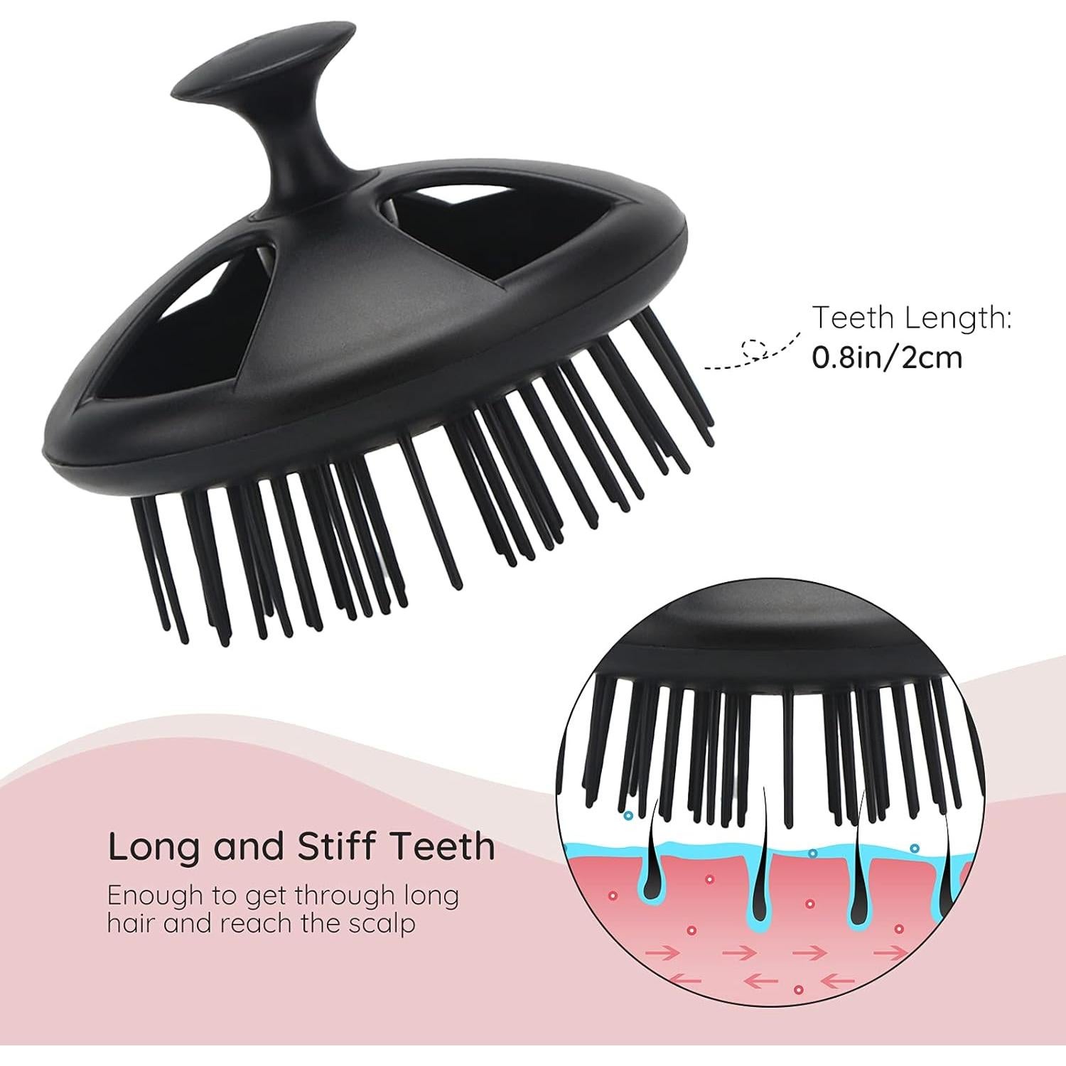 Juego de Cepillos de Masaje Segbeauty - Negro, 4 Piezas