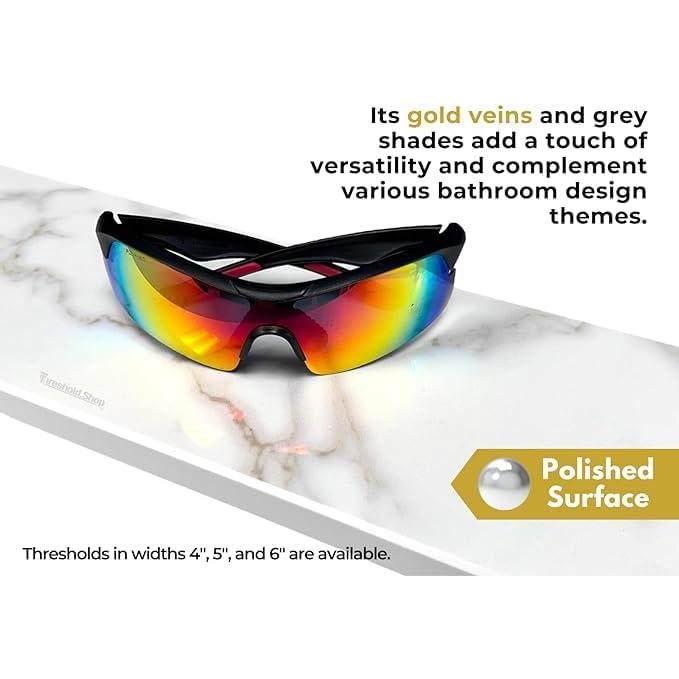 Umbral de Mármol Ingenierizado Calacatta Gold 10.16x91.44 cm